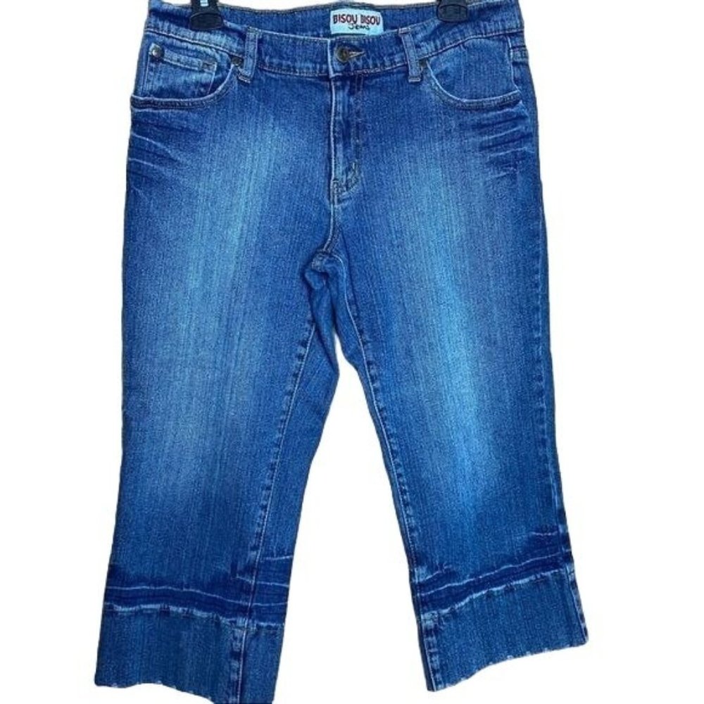 Bisou Bisou Jeans The Stevie Crop Blue Size 12 - Picture 1 of 9
